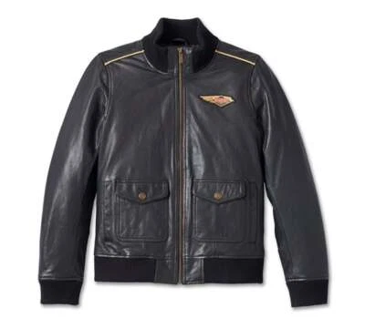 Harley-Davidson Femmes " 120th Anniversaire Bomber Veste en Cuir " 97039-23VW - Photo 1/3