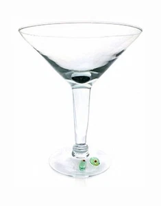 New decorative olive decorated large 48 oz martini glass or centerpiece - Bild 1 von 1