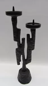Brutalist Kerzenhalter Kerzenständer Vintage Gusseisen 70er Jahre - Bild 1 von 8