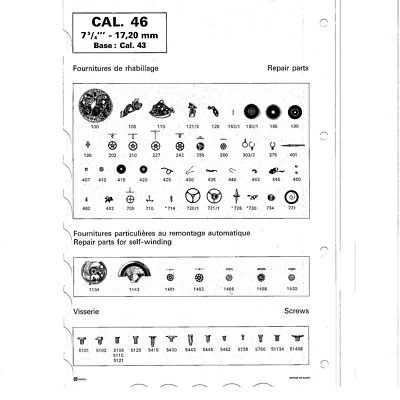 Movimiento NOS ZODIAC 46-47 de colección piezas reparaciones relojeros nuevo stock antiguo Foto 1 de 2