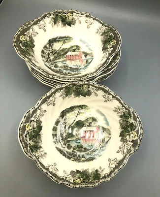 Friendly Village by Johnson Brothers 6 件套凸耳谷物碗 6 1/8 — 第 1/4 张图片