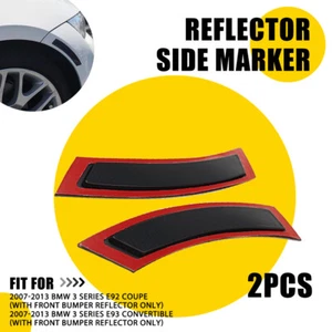 For 2007-13 BMW 3 E92 Series E93 Smoke Front Bumper Side Reflector Marker Light - Picture 1 of 12