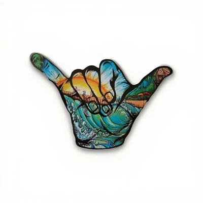 HANG LOOSE Sticker Life Size Sticker Shaka STICKER SURF STICKER Billabong Island - Image 1 of 2