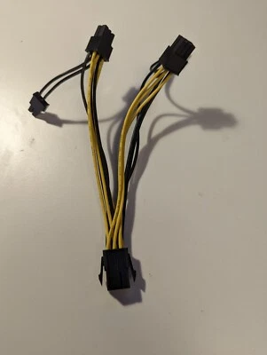 Adaptador de corriente 6 pines PCI-E macho a 2x 6+2 pines PCI-Express hembra - Imagen 1 de 4