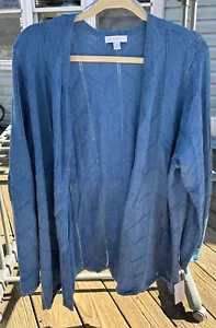 NWT Charter Club Womans sz 3X French Blue chevron style pattern - Picture 1 of 4
