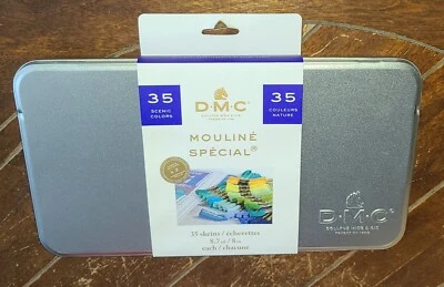 DMC 35pc MOULINE SPECIAL SCENIC COLORS in Tin Embroidery Floss (8.7yd Per Skein) - Image 1 of 2