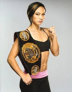 Michelle Waterson UFC 11x14 Photo The Karate Hottie Picture w/ Invicta FC Belt 5 - Picture 1 of 1