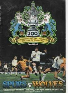 Tottenham Hotspur v Wolverhampton Wanderers 1980/81 FA Cup Semi-Final - Picture 1 of 1