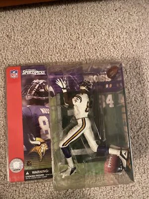 McFarlanes Sports Picks Fútbol Serie 1 Randy Moss - Variante Camiseta Blanca Rara Foto 1 de 4