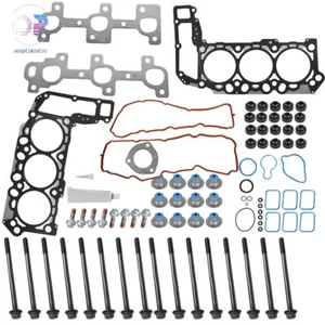 Head Gasket Bolts Set For 05/06-12 Dodge Durango Dakota Jeep Grand Cherokee 3.7 - Foto 1 di 12