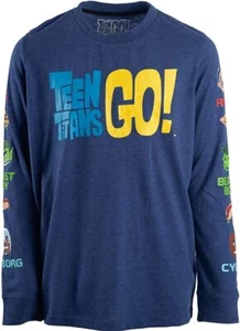 DC Comics Boys Blue Teen Titans Go! Long Sleeve T-Shirt Tee Shirt New - Picture 1 of 1