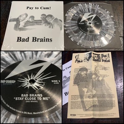 BAD BRAINS Pay To Cum 7” Splatter Vinyl 300-Minor Threat Cro Mags Black Flag - Image 1 of 4