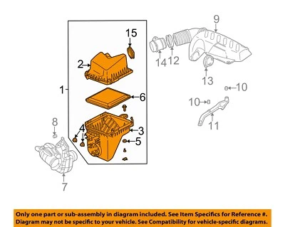Used Air Cleaner Assembly fits: 2003 Saturn Vue 3.0L VIN B 8th digit opt L81 Gra - Image 1 of 3