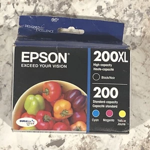 Epson 200XL Schwarz 200 Cyan Magenta Gelb Neu Versiegelt Ablaufdatum 05/2022 - Bild 1 von 7