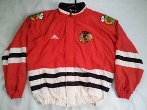 CHAQUETA VINTAGE APEX ONE CHICAGO BLACKHAWKS CREMALLERA COMPLETA TALLA L - Imagen 1 de 7