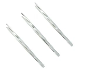 3 Thumb Dressing Forceps 10"Serrated Tweezer Surgical Instrument Stainless Steel - Picture 1 of 3