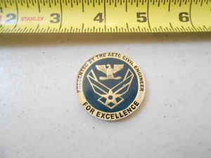 RARE AIR EDUCATION / TRAINING CIVIL ENGINEER USAF FORCE MILITARY CHALLENGE COIN - Picture 1 of 4