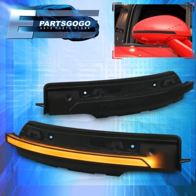 For 15-21 Porsche Macan Smoked Sequential LED Side Mirror Turn Signal Light Lamp - Image 1 of 4