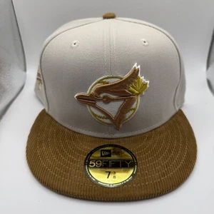 New Era 59FIFTY Toronto Blue Jays 1992 World Series Beige/Brown Fitted Hat 7 3/8 - Picture 1 of 6