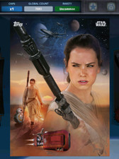 Topps Star Wars Card Trader Rey The Force Awakens Premiere 2015 DIGITAL