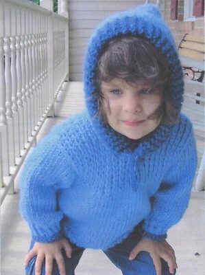 Snuggle Hoodie - Alpaca Yarn Company Knitting Pattern PT-103 - Child 2-10 - Image 1 of 3