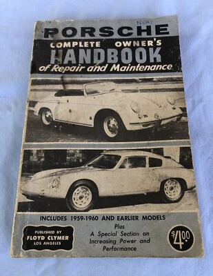 CLYMER 1959-1960 y anteriores PORSCHE MANUAL COMPLETO DEL PROPIETARIO reparación/mantenimiento Foto 1 de 4