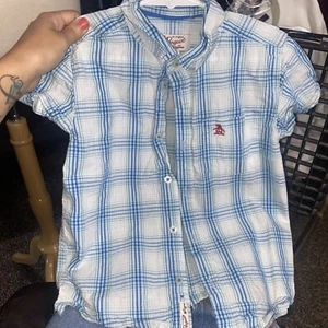 Penguin Munsingwear Boy's Short Sleeve Button Up Shirt Beach Blue Size 6  C18 - Picture 1 of 5
