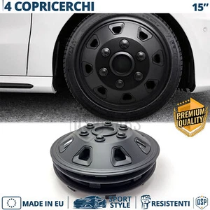 4 Copricerchi per Ford Ranger 1 98-06 15'' Pollici Coppette Nere Design Fuoristr - Foto 1 di 13