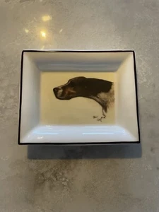 Susan Rose China Dish. Pointer Dog Painting. British Sporting Art Trust. - Picture 1 of 6