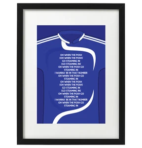 Peterborough United fans song / retro shirt art print / poster - Picture 1 of 2