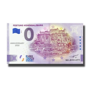 Billete recuerdo 0 euros aniversario fortaleza Hohensalzburg Austria NELB 2022-2 - Imagen 1 de 3