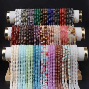 5*8 mm Natürliche Mehrfarbige Edelsteine Achat Flach Rondell Abakus Perlen für Schmuck Zum Selbermachen - Bild 1 von 69