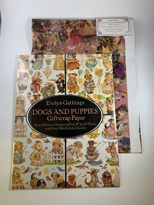 Evelyn Gathings | Dogs & Puppies Giftwrap Paper + Cat | Cat Pkg is Open | Good - Image 1 of 2