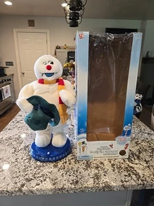 Gemmy Frosty The Snowman Animated Spinning Snowflake Sings Lights Up Please Read - Picture 1 of 4