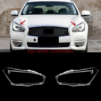 Para Infiniti Q70 2016-2019 Un par de lentes de faros cubierta transparente + pegamento sellador Foto 1 de 4
