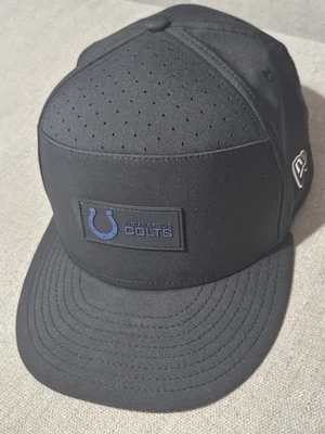 Indianapolis Colts New Era Split Panel Snapback Hat Cap Sideline Black 9FIFTY  - Image 1 of 4