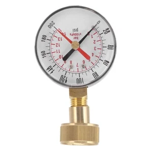 Water Pressure Gauge Aluminum Alloy Iron 0 To 200Psi Universal Water US - Picture 1 of 22