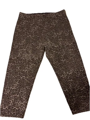 ❅�Casablanca by Marrakech Pantalón Mujer L Estampado Leopardo Capri Legging Elastizado Yoga Foto 1 de 4