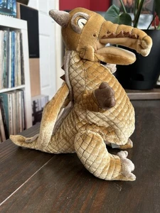 Reloj de peluche Wicked the Musical Gold Dragon 11" de peluche marioneta de mano - Imagen 1 de 5