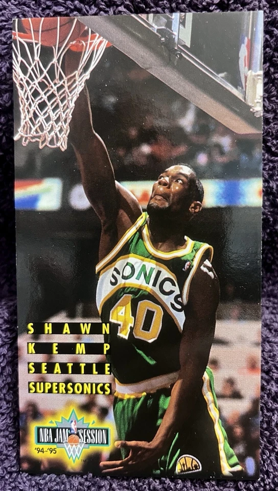 1994-95 Fleer NBA Jam Session - #179 Shawn Kemp Seattle Supersonics Trinity Val  - Image 1 of 2