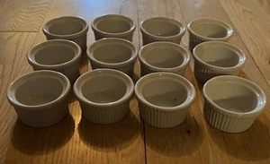 Set of 12 Vintage HALL Restaurant Ware Ramekins Ribbed Dishes Bowls # 837 - Picture 1 of 8