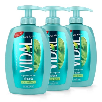 VIDAL Flüssigseife wild musk weißer Moschus 3x 500ml - Bild 1 von 4