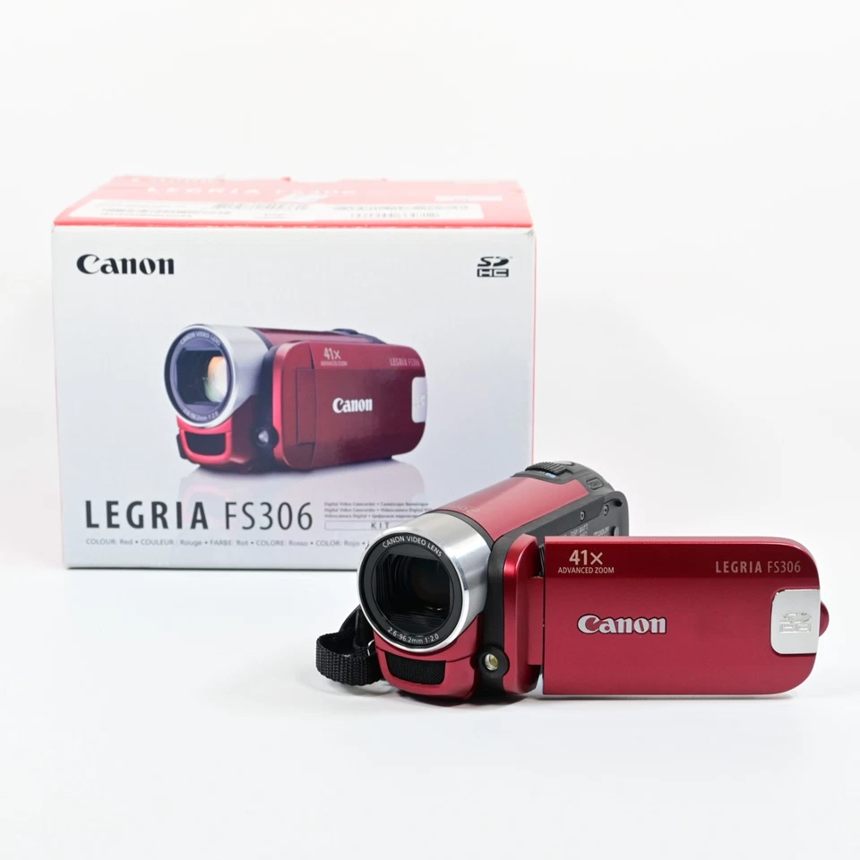 CANON LEGRIA FS306 CAMCORDER SD / SDHC CARD Digital Video Camera - BOXED MINT! - Image 1 of 4
