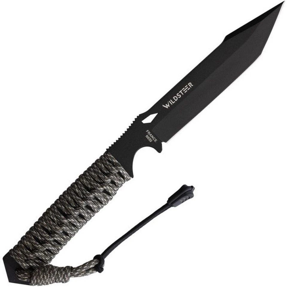 WildSteer Stainless Tanto Blade Fixed Knife Urban Camo Paracord Handle - CEN3114 — 第 1/1 张图片