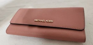 Michael Kors Portafoglio Donna Jet Set Viaggio Grande Trifold (Rosa Rosa) Crossgrain - Foto 1 di 3