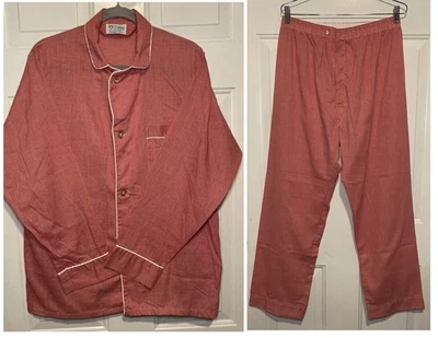 Pijama Diplomat Vintage Pata de Gallo 2 Piezas Rojo Blanco Juego para Dormir Talla Mediana 60s 70s Foto 1 de 4