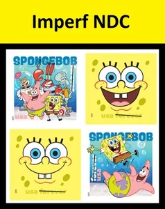 US 6025a-6028a 6028c SpongeBob SquarePants imperf NDC block 4 MNH 2025 - Picture 1 of 1
