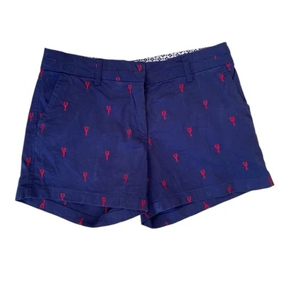 British Khaki Navy w/ Red Embroidered Lobster Shorts - Size 6 - Image 1 of 3