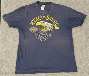 Harley Davidson T Shirt SzXL Buddy Staubs HD Dealer Navy Blue Vintage HD 1 - Foto 1 di 2