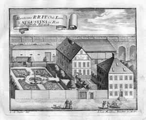 1731 Rötz Oberpfalz Bayern Kloster Kupferstich antique print Steidlin - Bild 1 von 1